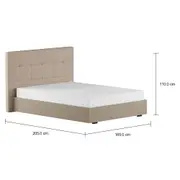 CAMA DE CASAL 1,38 M C/ CABECEIRA SOX - BEGE - Foto 2