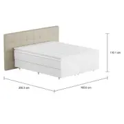 CAMA QUEEN/KING SOX MIDDY - BEGE - Foto 2