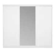GUARDA-ROUPAS C/ 1 PORTA ESPELHADA FRIZ - PRATA/BRANCO - Foto 1