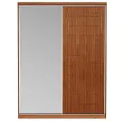 GUARDA-ROUPAS COM 1 PORTA ESPELHADA FRIZ - PRATA/FREIJÓ - Foto 1