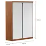 GUARDA-ROUPAS COM 1 PORTA ESPELHADA FRIZ - BRANCO/FREIJÓ - Foto 2