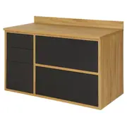 INFERIOR 120 3GV/2 PORTAS C/ TAMPO TOAST - OAK TAMMI/KONKRET - Foto 3