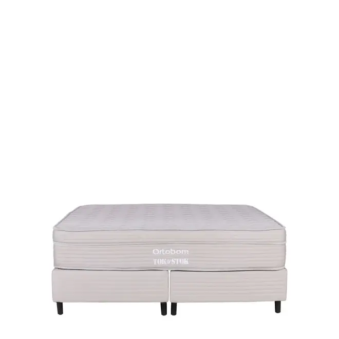 MIDDLE CAMA BOX QUEEN 158 - CINZA/PRETO - Foto 2