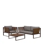 PÂNDANO CONJUNTO PARA JARDIM 3PÇS - CAFÉ/CINZA - Foto 1