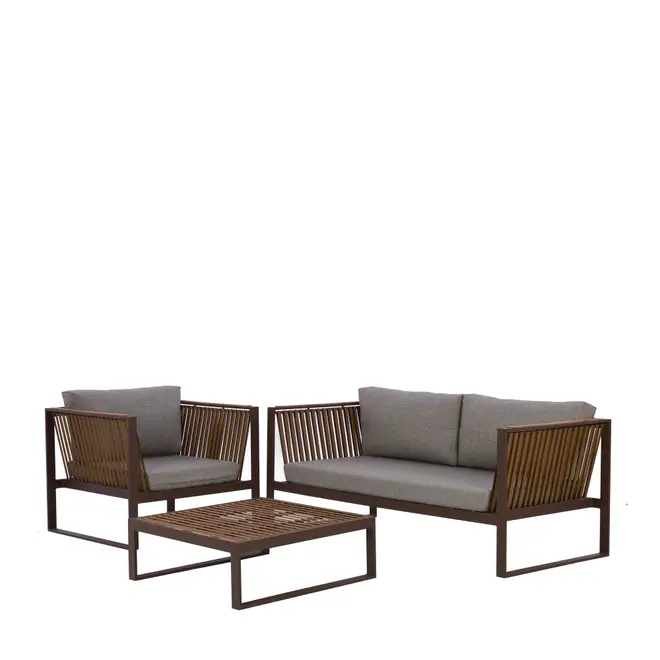 PÂNDANO CONJUNTO PARA JARDIM 3PÇS - CAFÉ/CINZA - Foto 1