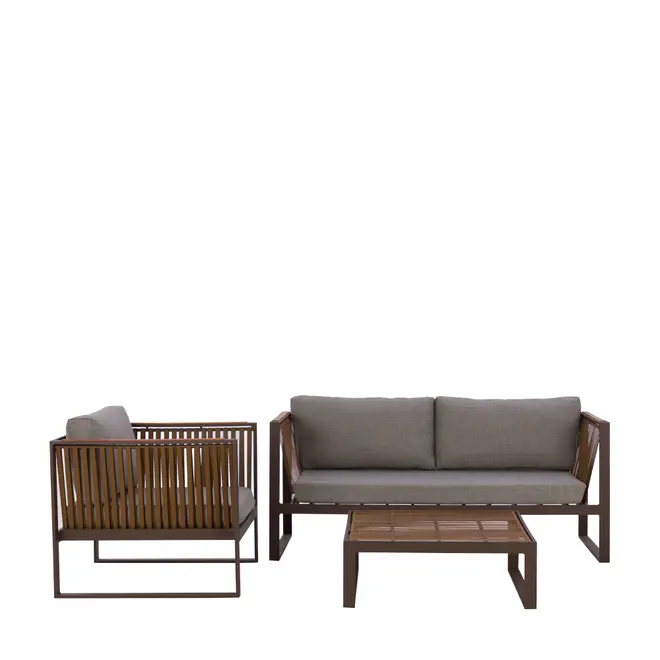PÂNDANO CONJUNTO PARA JARDIM 3PÇS - CAFÉ/CINZA - Foto 2