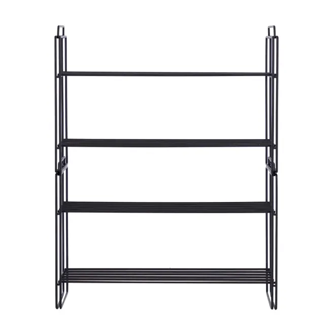 SAPATEIRA EMPILHÁVEL COM 2 FINELINE I - PRETO - Foto 1