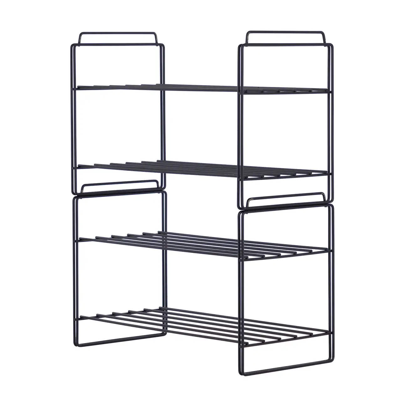 SAPATEIRA EMPILHÁVEL COM 2 FINELINE I - PRETO - Foto 2