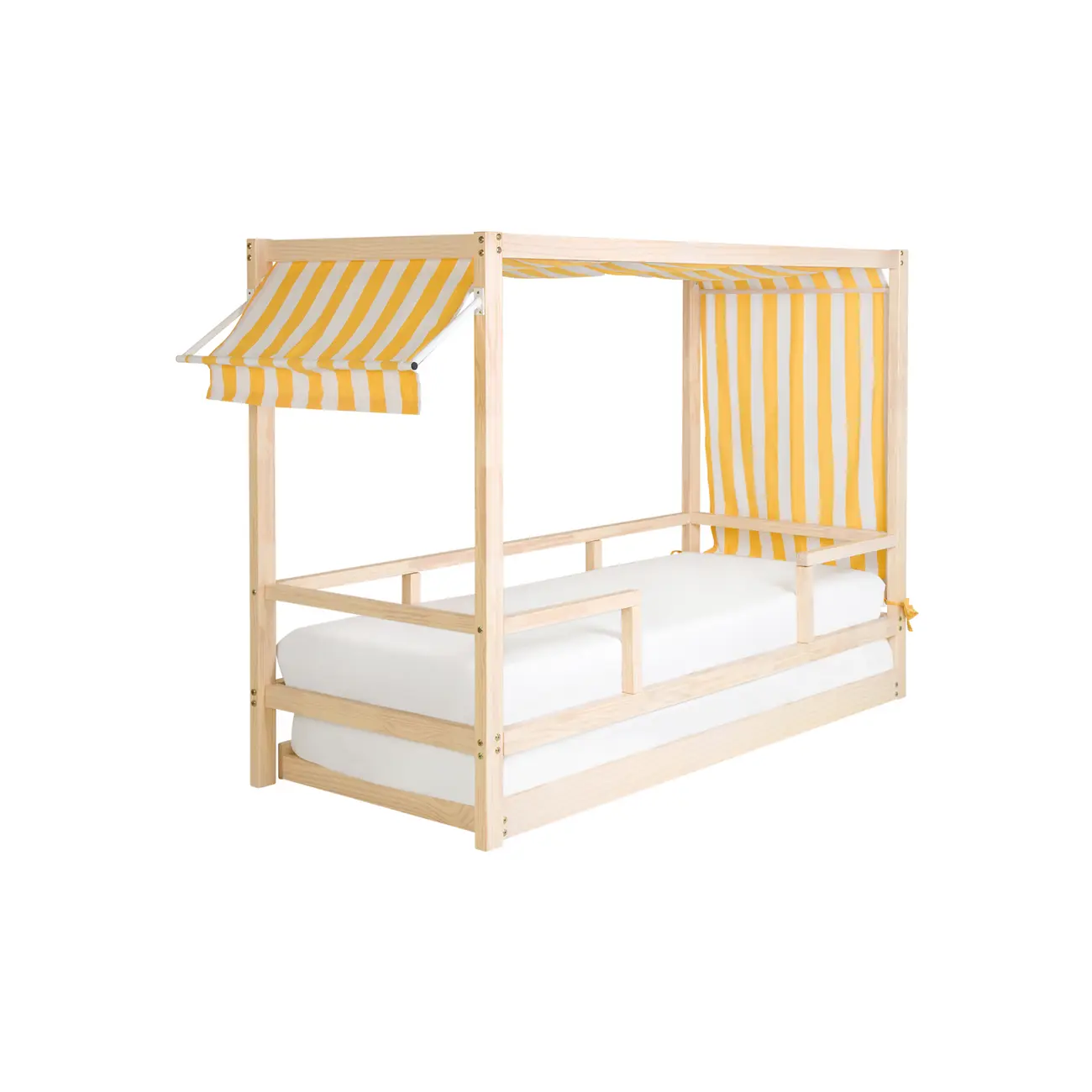 TENDINHA CAMA SOLTEIRO C/CAMA INFERIOR - NATURAL WASHED/MULTICOR - Foto 1