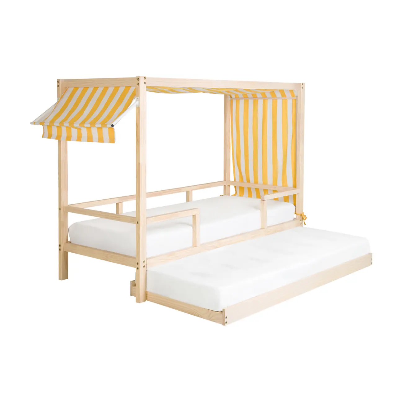TENDINHA CAMA SOLTEIRO C/CAMA INFERIOR - NATURAL WASHED/MULTICOR - Foto 3
