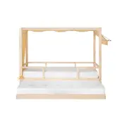 TENDINHA CAMA SOLTEIRO C/CAMA INFERIOR - NATURAL WASHED/MULTICOR - Foto 4