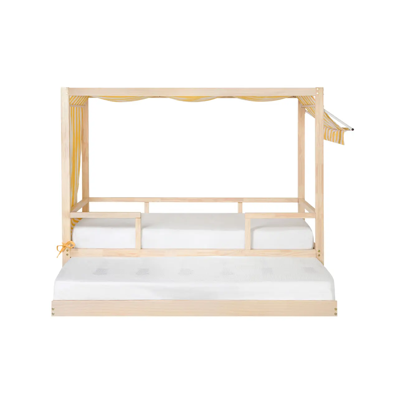 TENDINHA CAMA SOLTEIRO C/CAMA INFERIOR - NATURAL WASHED/MULTICOR - Foto 4