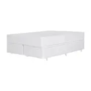 CAMA BOX QUEEN 158 BAÚ MAX FIRST BONNELL - BRANCO - Foto 1
