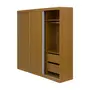 GUARDA-ROUPAS 3 PORTAS DE CORRER SLIDES - FREIJÓ/ALUMÍNIO - Foto 6