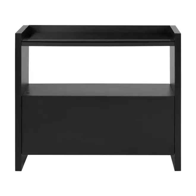 ESTANTE 97 CM X 84 CM VETRO - PRETO/PRETO - Foto 1
