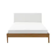 CAMA QUEEN C/CABECEIRA HIPNOS MATELASSÊ - NOZES/BRANCO - Foto 2