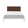CAMA QUEEN C/CABECEIRA HIPNOS MATELASSÊ - BRANCO/CAFÉ - Foto 2