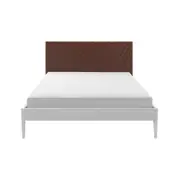 CAMA QUEEN C/CABECEIRA HIPNOS MATELASSÊ - BRANCO/CAFÉ - Foto 2