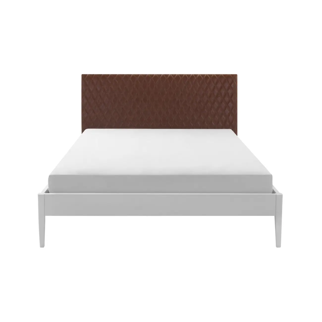 CAMA QUEEN C/CABECEIRA HIPNOS MATELASSÊ - BRANCO/CAFÉ - Foto 2