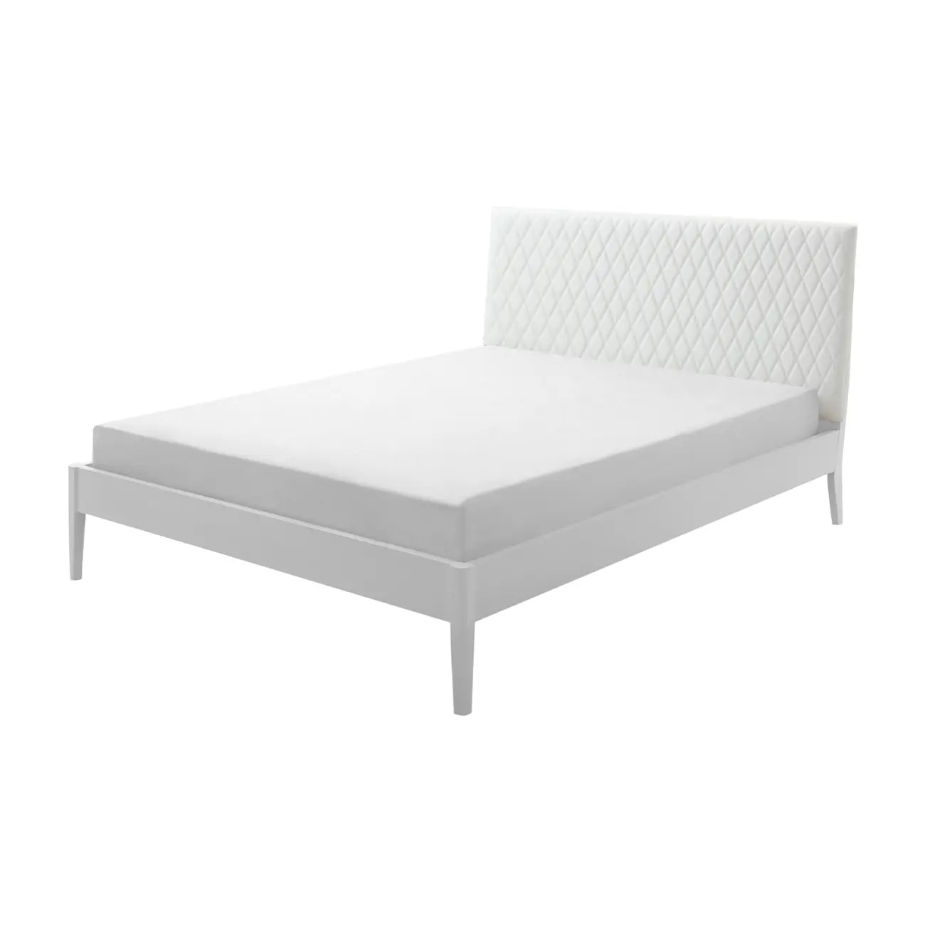CAMA QUEEN C/CABECEIRA HIPNOS MATELASSÊ - CORSIN BRANCO - Foto 1