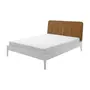 CAMA QUEEN C/CABECEIRA HIPNOS PLANOS - BRANCO/NOZES - Foto 1