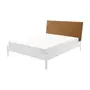 CAMA QUEEN C/CABECEIRA HIPNOS BAMBUS - BRANCO/NOZES - Foto 1