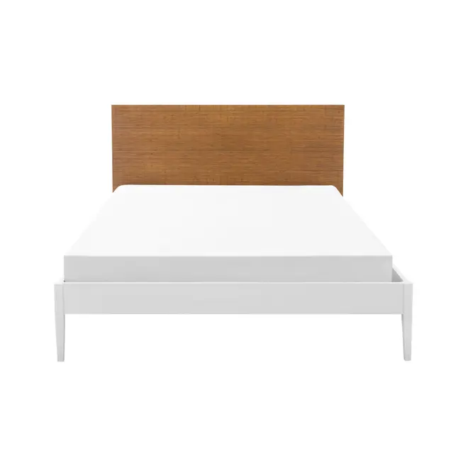 CAMA QUEEN C/CABECEIRA HIPNOS BAMBUS - BRANCO/NOZES - Foto 2
