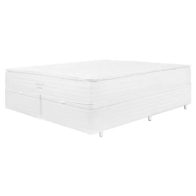 CAMA BOX KING 193 C/BAÚ MIDDY - BRANCO - Foto 1