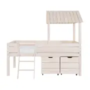 CAMA DE SOLT. C/ CAIXA E BAÚ WOOD CAMP - BRANCO LAVADO - Foto 1
