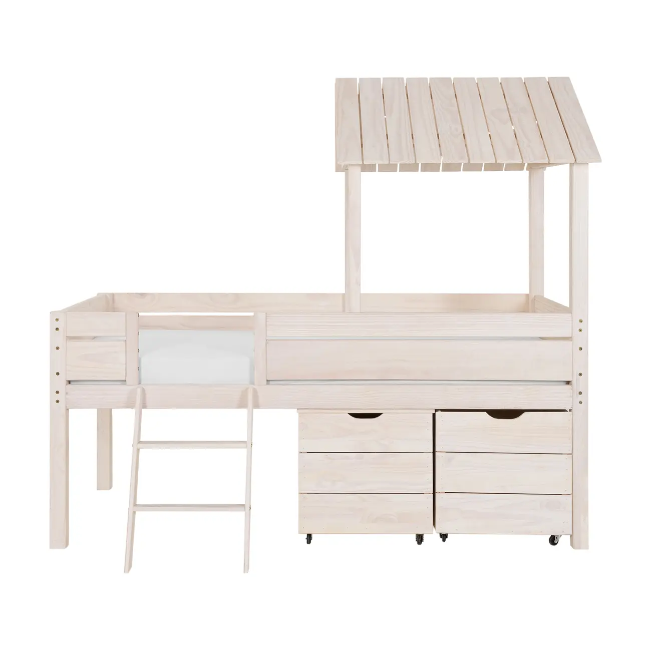 CAMA DE SOLT. C/ CAIXA E BAÚ WOOD CAMP - BRANCO LAVADO - Foto 1