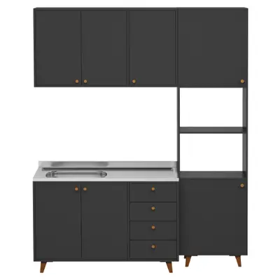 ARMÁRIO COZINHA COMPLETO 4 PÇS LIN