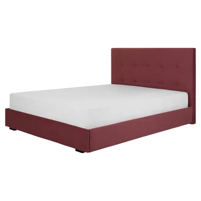 CAMA QUEEN 1,58 M C/ CABECEIRA SOX - VELVET COTELÊ RODONITA - Foto 1