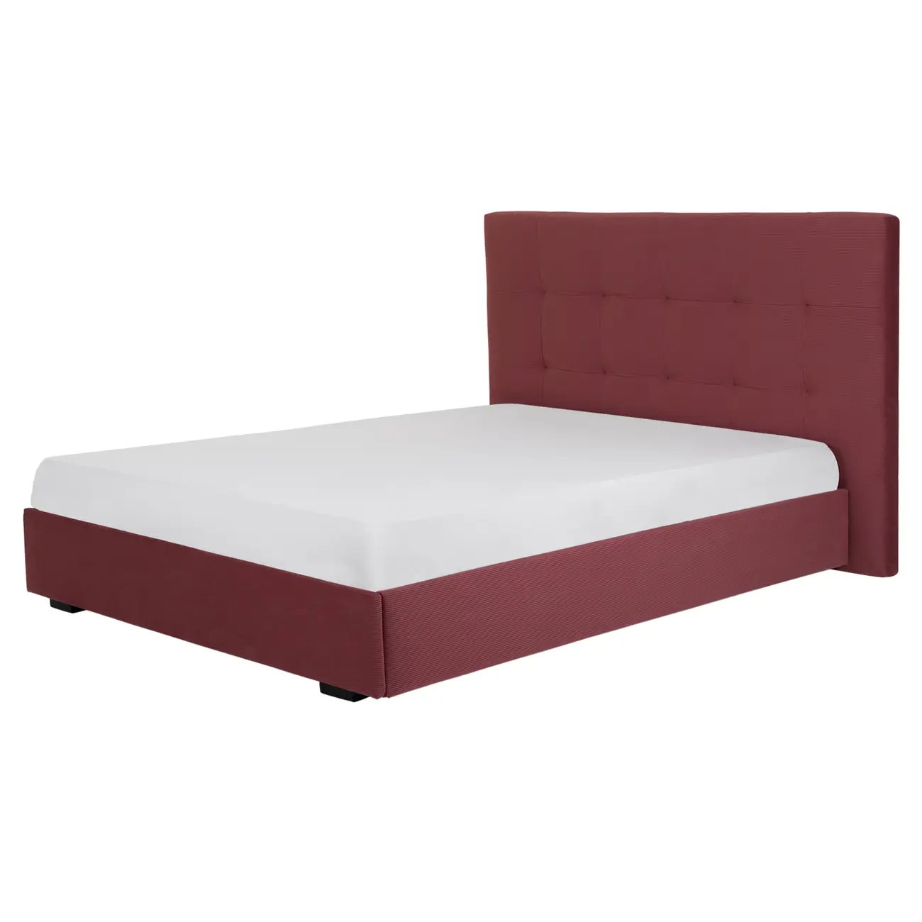 CAMA DE CASAL 1,38 M C/ CABECEIRA SOX - VELVET COTELÊ RODONITA - Foto 1