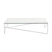 MESA DE CENTRO 1,10 M X 60 CM BATTRE - CROMADO/INCOLOR - Foto 1