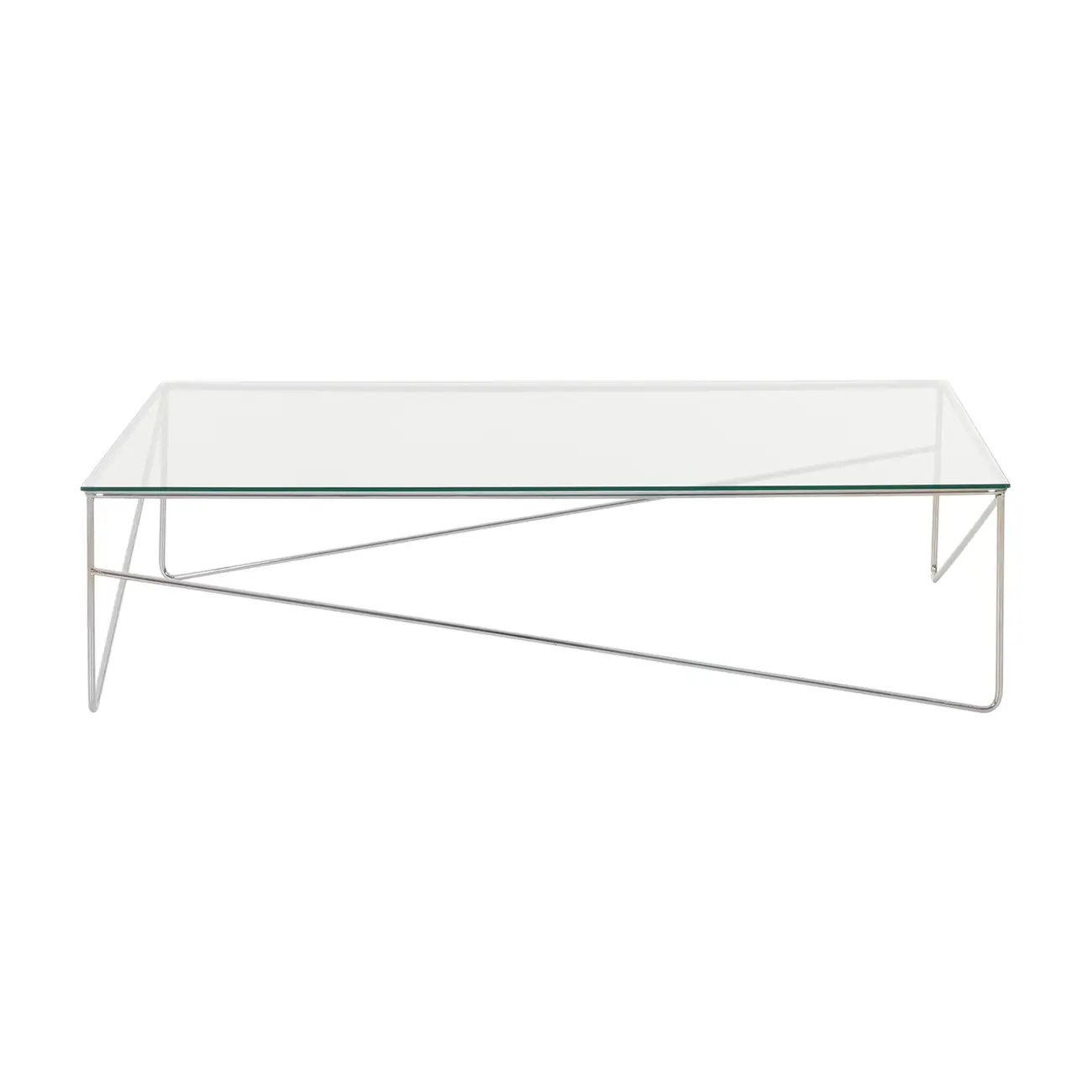 MESA DE CENTRO 1,10 M X 60 CM BATTRE - CROMADO/INCOLOR - Foto 1