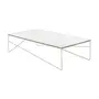 MESA DE CENTRO 1,10 M X 60 CM BATTRE - CROMADO/INCOLOR - Foto 2