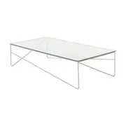 MESA DE CENTRO 1,10 M X 60 CM BATTRE - CROMADO/INCOLOR - Foto 2