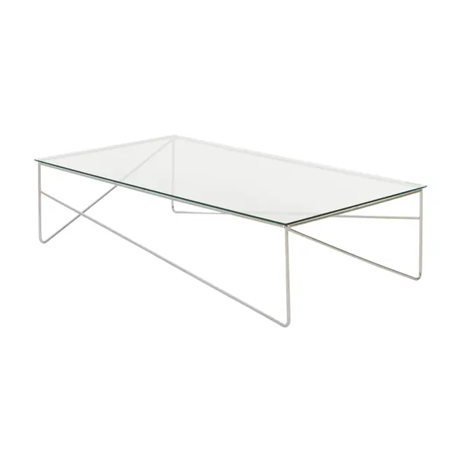 MESA DE CENTRO 1,10 M X 60 CM BATTRE - CROMADO/INCOLOR - Foto 2