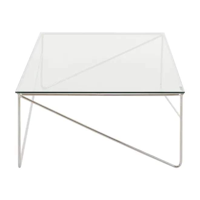 MESA DE CENTRO 1,10 M X 60 CM BATTRE - CROMADO/INCOLOR - Foto 3