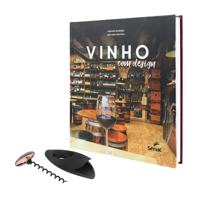 KIT LIVRO VINHO C/ DESIGN + SACA-ROLHAS - MULTICOR - Foto 2