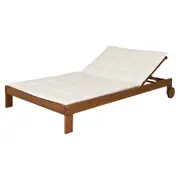 CHAISE LONGUE DUPLA C/ALMOFADA LEME - TAMARINDO/BRANCO - Foto 1