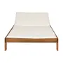 CHAISE LONGUE DUPLA C/ALMOFADA LEME - TAMARINDO/BRANCO - Foto 2