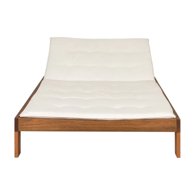 CHAISE LONGUE DUPLA C/ALMOFADA LEME - TAMARINDO/BRANCO - Foto 2