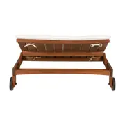 CHAISE LONGUE DUPLA C/ALMOFADA LEME - TAMARINDO/BRANCO - Foto 4