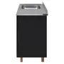 INFERIOR 1,20 M/2 PORTAS C/PIA LOGBOX - PRETO/INOX - Foto 3