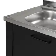 INFERIOR 1,20 M/2 PORTAS C/PIA LOGBOX - PRETO/INOX - Foto 5