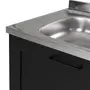 INFERIOR 1,20 M/2 PORTAS C/PIA LOGBOX - PRETO/INOX - Foto 5