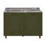 INFERIOR 1,20 M/2 PORTAS C/PIA LOGBOX - MUSGO/INOX - Foto 1