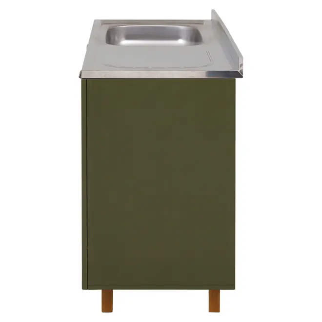 INFERIOR 1,20 M/2 PORTAS C/PIA LOGBOX - MUSGO/INOX - Foto 3