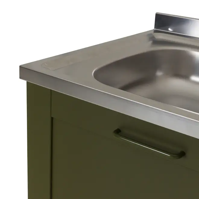 INFERIOR 1,20 M/2 PORTAS C/PIA LOGBOX - MUSGO/INOX - Foto 5